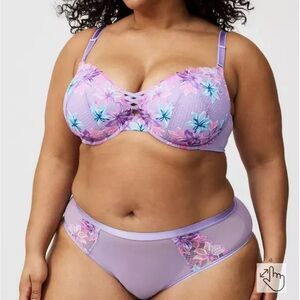 Torrid Purple Floral Lace Panty